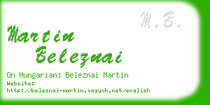 martin beleznai business card